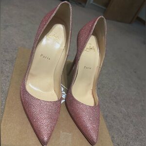 Pink Glitter Christian Louboutin shoes